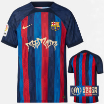 22-23 BAR Home Motomami Limited Edition Fans Soccer Jersey (胸前金色广告)