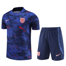2023 England Colour Printed Blue Training Short Suit
