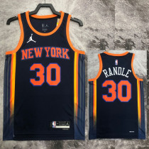 22-23 KNICKS RANDLE #30 Black Top Quality Hot Pressing NBA Jersey (Trapeze Edition) 飞人版