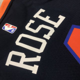 22-23 KNICKS ROSE #4 Black Top Quality Hot Pressing NBA Jersey (Trapeze Edition) 飞人版