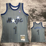 1994-95 Magic HARDAWAY #01 Grey Retro Top Quality Hot Pressing NBA Jersey