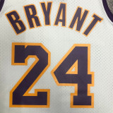 2009-10 LAKERS BRYANT #24 White Retro Top Quality Hot Pressing NBA Jersey(V领)