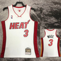 2005-06 Heat WADE #3 White Top Quality Hot Pressing NBA Jersey