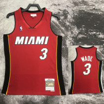 2005-06 Miami Heat WADE #3 Red Retro Top Quality Hot Pressin g NBA Jersey