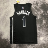 22-23 NETS BRIDGES #1 Black Top Quality Hot Pressing NBA Jersey (Trapeze Edition)