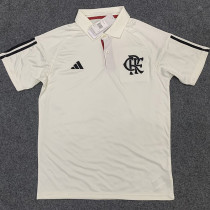 2023 Flamengo White Casual Polo Short Sleeve