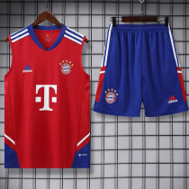 23-24 Bayern Red Tank top and shorts suit