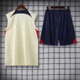 23-24 PSG Beige Tank top and shorts suit