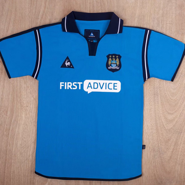 2002-2003 Man City Home Retro Soccer Jersey