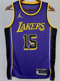 22-23 LAKERS REAVES #15 Purple Top Quality Hot Pressing NBA Jersey (Trapeze Edition)