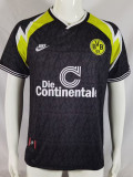 1995-1996 Dortmund Away Black Retro Soccer Jersey