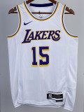 22-23 LAKERS REAVES #15 White Top Quality Hot Pressing NBA Jersey(圆领)