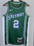 22-23 Pistons CUNNINGHAM #2 Green City Edition Top Quality Hot Pressing NBA Jersey