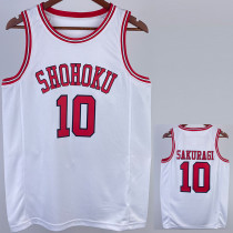 2023 SHOHOKU SAKURAGI #10 White Top Quality Hot Pressing NBA Jersey