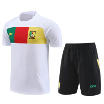 23-24 Cameroon White Training Short Suit
