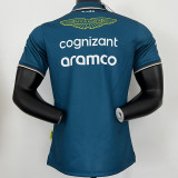 2023 F1 Aston Martin Polo Green Racing Suit(有领)