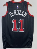 22-23 BULLS DEROZAN #11 Black Top Quality Hot Pressing NBA Jersey (Trapeze Edition) 飞人版