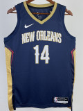 22-23 Pelicans INGRAM #14 Royal Blue Top Quality Hot Pressing NBA Jersey