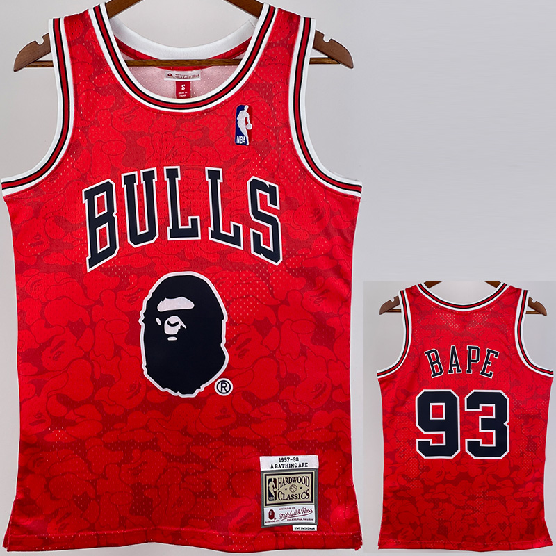 BAPE Bulls Jordan 23 レッドジャージ Nike | Shirts | Bape Chicago Bulls Michael Jordan 23 Jersey