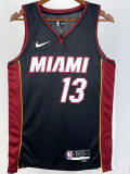 22-23 HEAT ADEBAYO #13 Black Top Quality Hot Pressing NBA Jersey (V领）