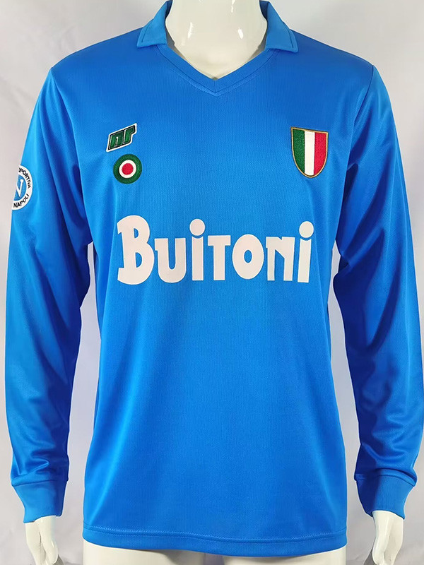 US$ 20.00 - 1987-1988 Napoli Home Long Sleeve Retro Soccer Jersey (长袖) -  m.gmkits1.com