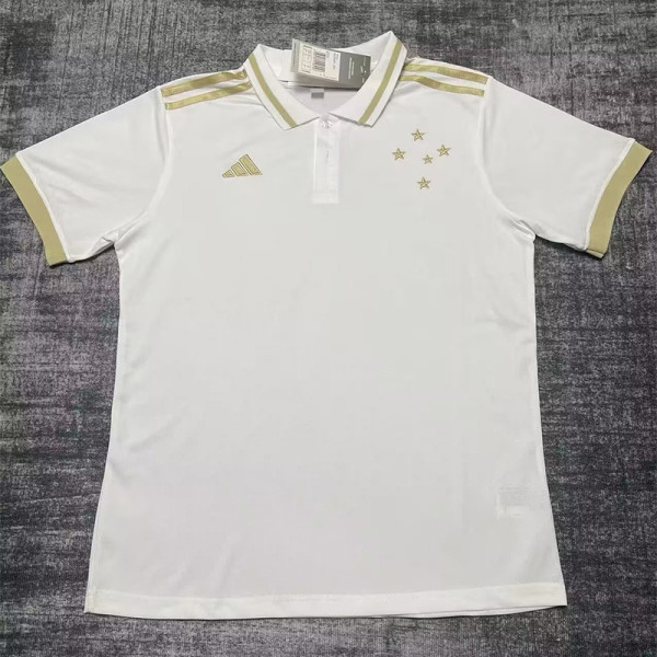 23-24 Cruzeiro White Polo Short Sleeve