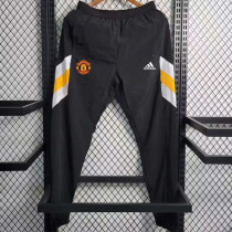 2023 Man Utd Black Windproof Sports Long Pants (白黄边) 慢联