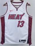 22-23 HEAT ADEBAYO #13 White Top Quality Hot Pressing NBA Jersey (V领）