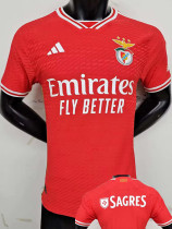 23-24 Benfica Home Player Version Soccer Jersey