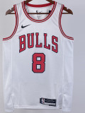 22-23 BULLS LAVINE #8 White Top Quality Hot Pressing NBA Jersey