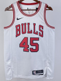 22-23 BULLS JORDAN #45 White Top Quality Hot Pressing NBA Jersey