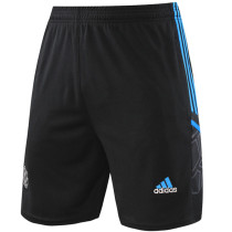 23-24 Man Utd Black Training Shorts Pants (蓝边）