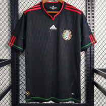 2010 Mexico Black Retro Soccer Jersey