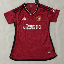 23-24 Man Utd Home Women Soccer Jersey (女)