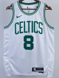 22-23 CELTICS PORZINGIS #8 White Top Quality Hot Pressing NBA Jersey