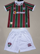 23-24 Fluminense Home Kids Soccer Jersey