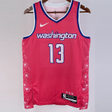 22-23 Wizards POOLE #13 Pink City Edition Top Quality Hot Pressing NBA Jersey