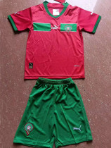 22-23 Morocco Home World Cup Kids Soccer Jersey