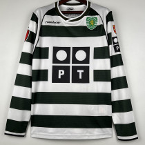 2001-2002 Sporting Lisbon Home Long Sleeve Retro Soccer Jersey (长袖)