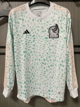 2023 Mexico White Green Long Sleeve Soccer Jersey (长袖)