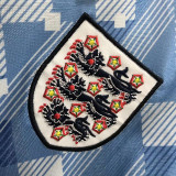 1990 England Away Blue Retro Soccer Jersey