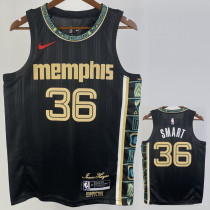 22-23 Grizzlies SMART #36 Black City Edition Top Quality Hot Pressing NBA Jersey