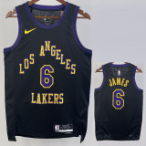 23-24 LAKERS JAMES #6 Black City Edition Top Quality Hot Pressing NBA Jersey