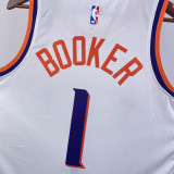 23-24 SUNS BOOKER #1 White Top Quality Hot Pressing NBA Jersey