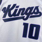 23-24 Kings SABONIS #10 White Top Quality Hot Pressing NBA Jersey