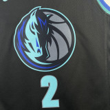 22-23 Dallas Mavericks IRVING #2 Blue Black Top Quality Hot Pressing NBA Jersey