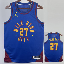22-23 Nuggets MURRAY #27 Blue Top Quality Hot Pressing NBA Jersey (Trapeze Edition) 飞人版