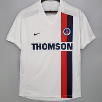 2002-2003 PSG Paris Away White Retro Soccer Jersey