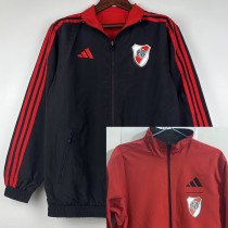 23-24 River Plate Black & Red Double Sided Windbreaker (双面风衣)