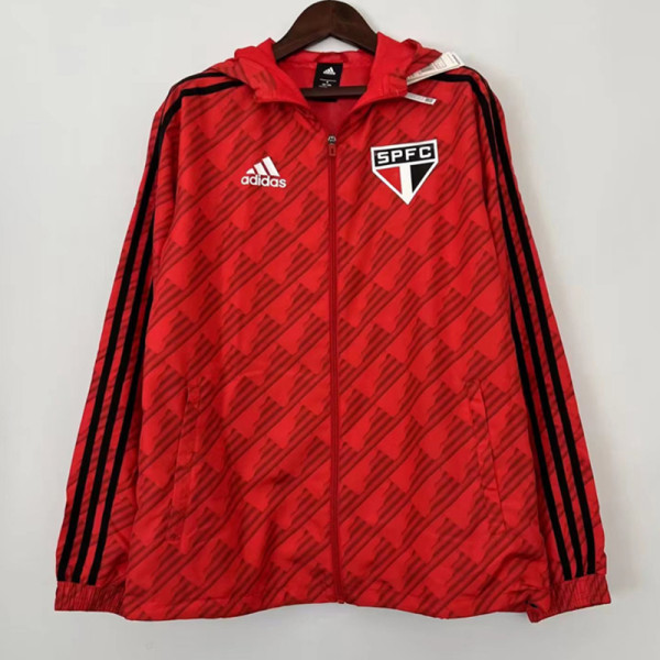 23-24 Sao Paulo Red Windbreaker